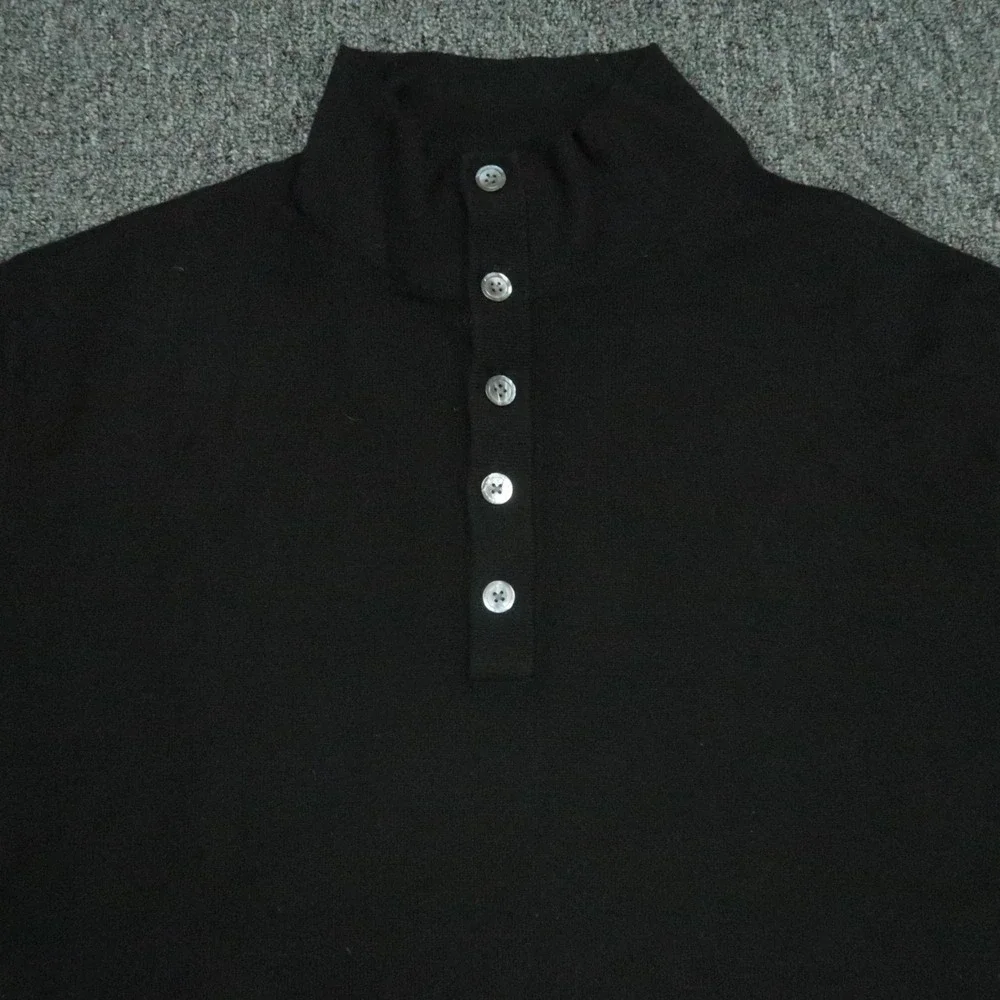 Banana Republic Sweater Mens Extra Large‎ Black Silk Cashmere Pullover XL